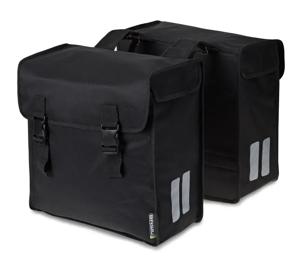 Basil Mara 3XL 52Liter Dubbele Fietstas Groot Zwart